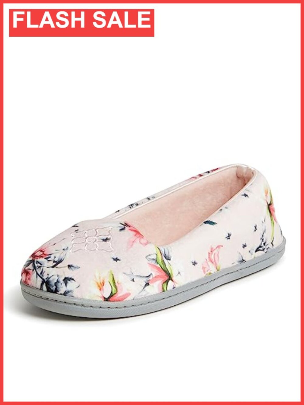 Memory Foam Wide Width Velour Chenille Slippers